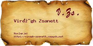 Virágh Zsanett névjegykártya